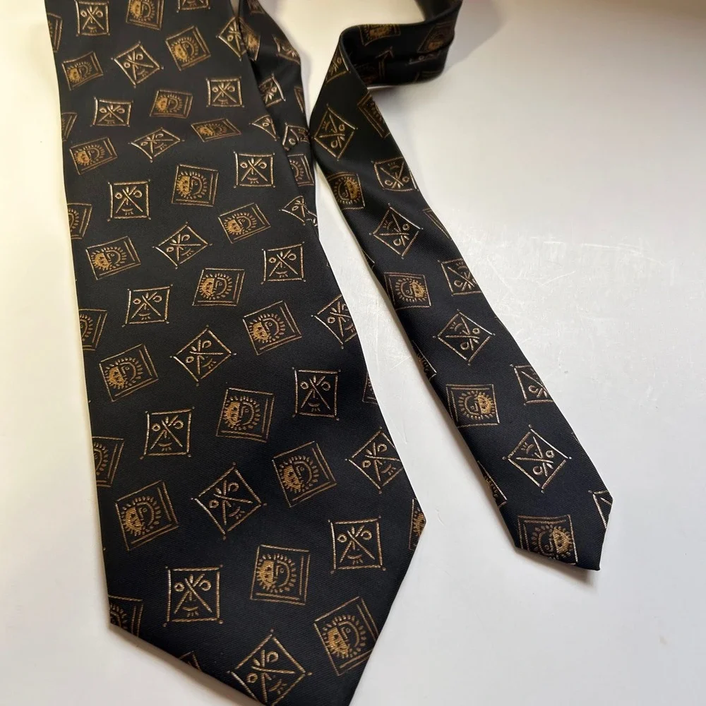 Pablo Picasso Faces Solar Faces 1969‎ Tie Silk Hand Made Italy SPADEM 1995 Vtg
